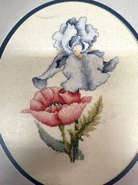Blue Iris Cross-Stitch Chart By Merilyn Rocks Leisure Arts Floral